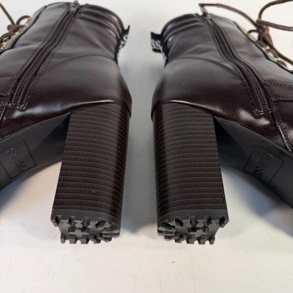 Women's size 10M brown lace-up boots by GUESS - Picture 6 of 16